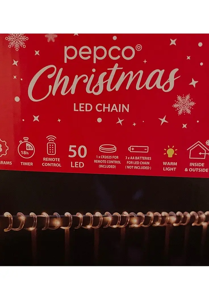 Світлодіодна гірлянда 50 LED 5 м з пультом та 8 режимами світіння холодний білий Pepco - фото 8