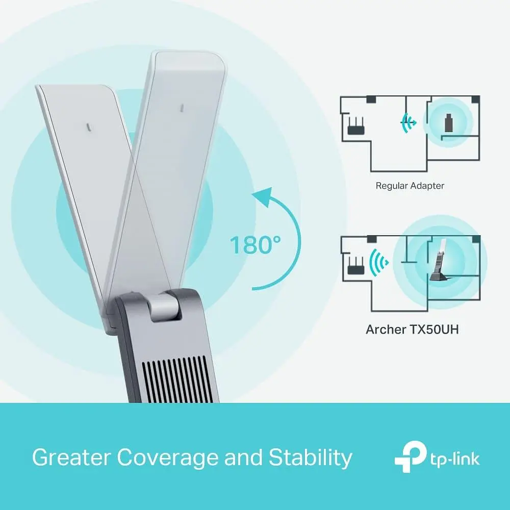 WiFi-адаптер TP-Link Archer TX50UH USB 3.0 Wi-Fi 6 (AX) (ARCHER-TX50UH) - фото 8