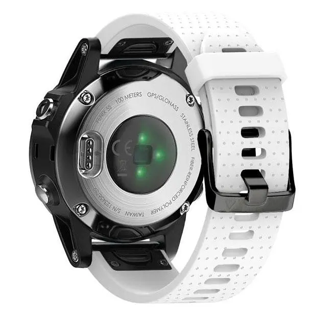 Силиконовый ремешок Primo для часов Garmin Fenix ​​5S/5S Plus/6S White - фото 2