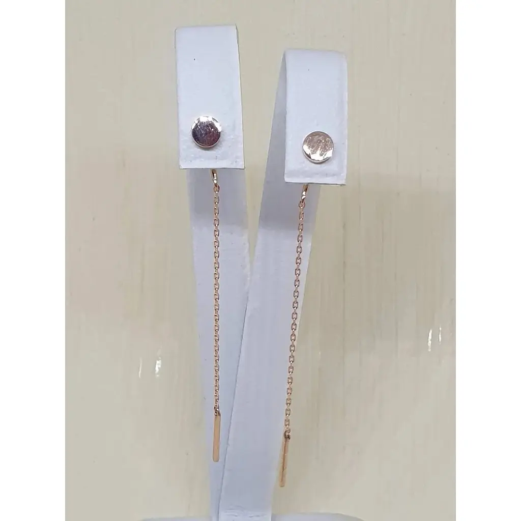 Золоті сережки-протяжки Платон. 1С226/00Б - фото 3