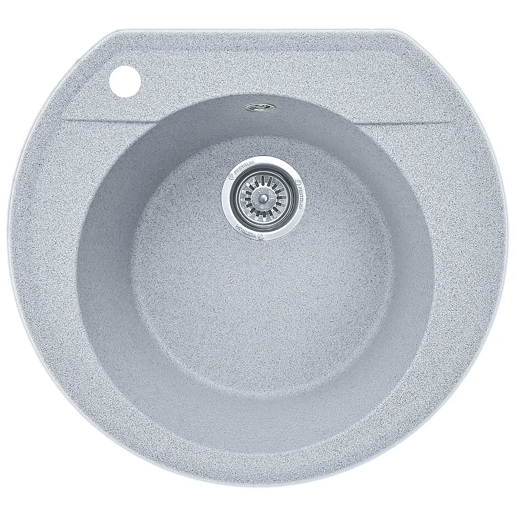 Мойка кухонная Valetti 31N гранитная 530х490 мм серая - фото 3