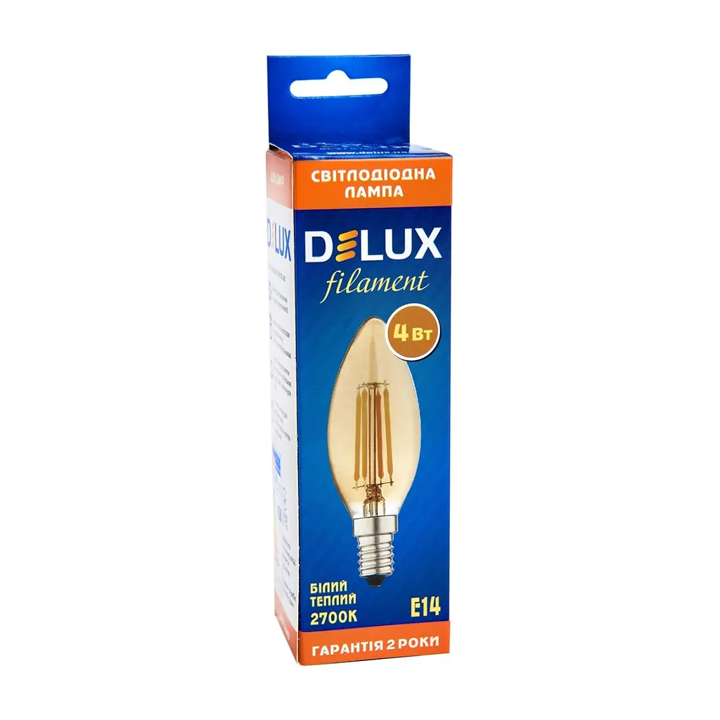 Лампочка Delux BL37B 4 Вт 2700K amber 220В E14 filament (90011682) - фото 4