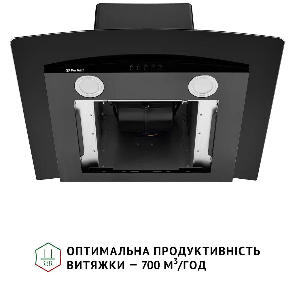 Витяжка декоративна зі склом PERFELLI GRASSI 6HMB NERO - фото 7