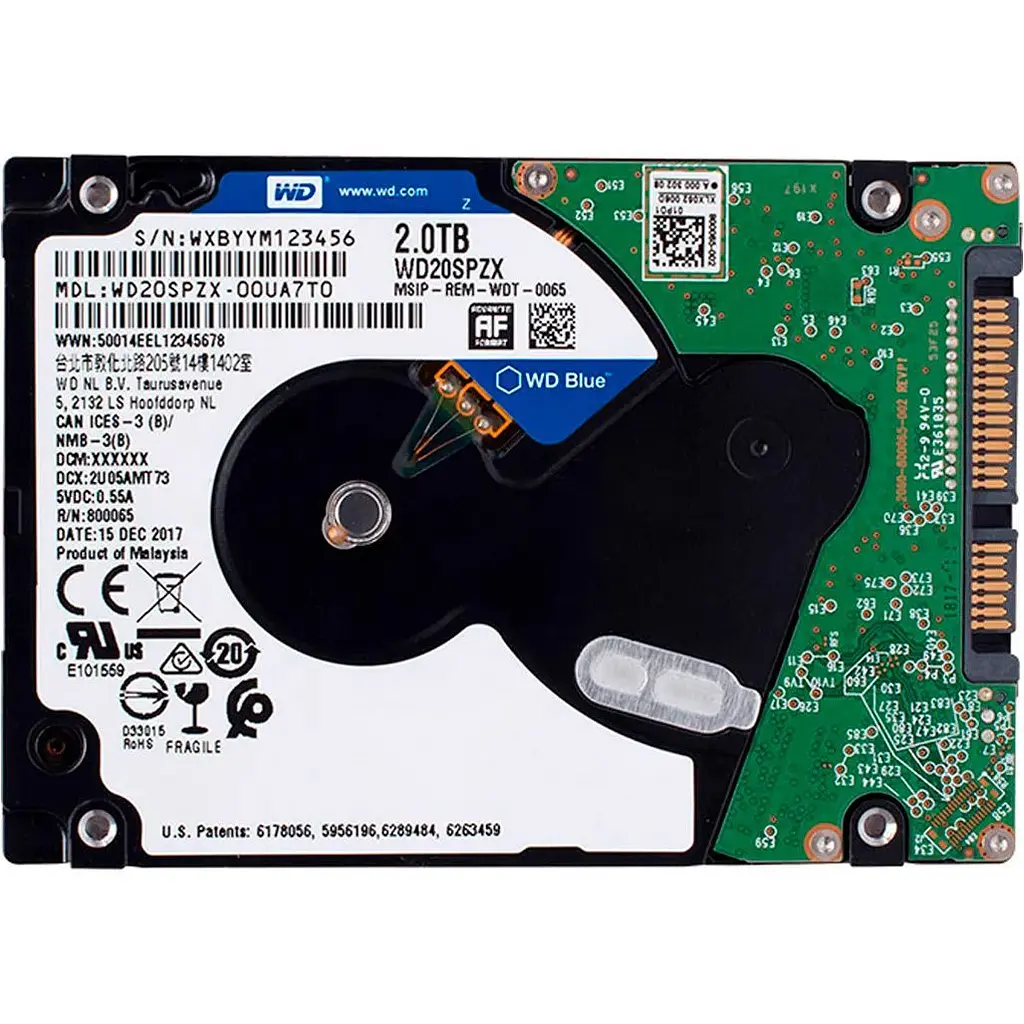 Жорсткий диск 2.5` WD Blue HDD 2TB SATA 128MB (WD20SPZX) [106842] - фото 3