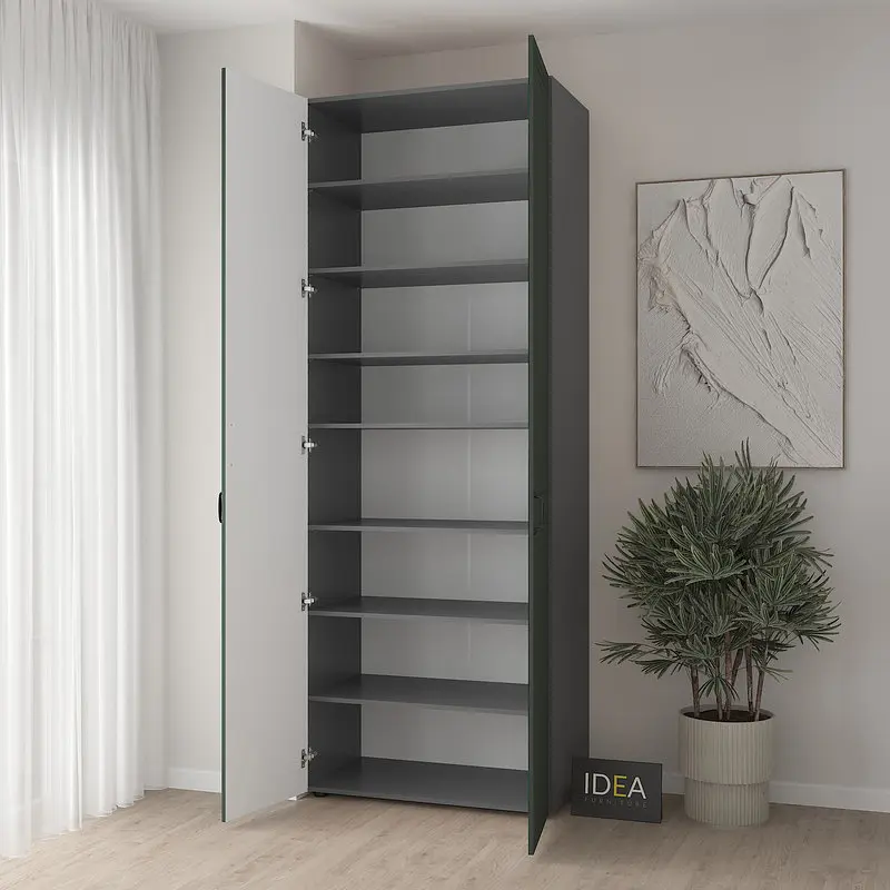Шафа для одягу з полицями С-9.2 Антрацит/Камуфляж Idea - фото 2