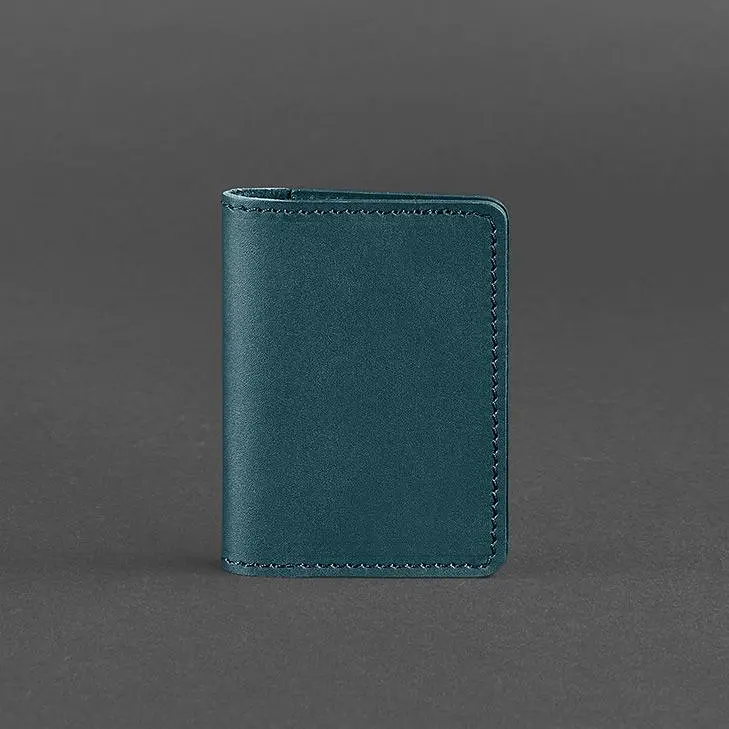 Жіночий шкіряний кард-кейс (візитниця) 6.0 зелений - фото 5