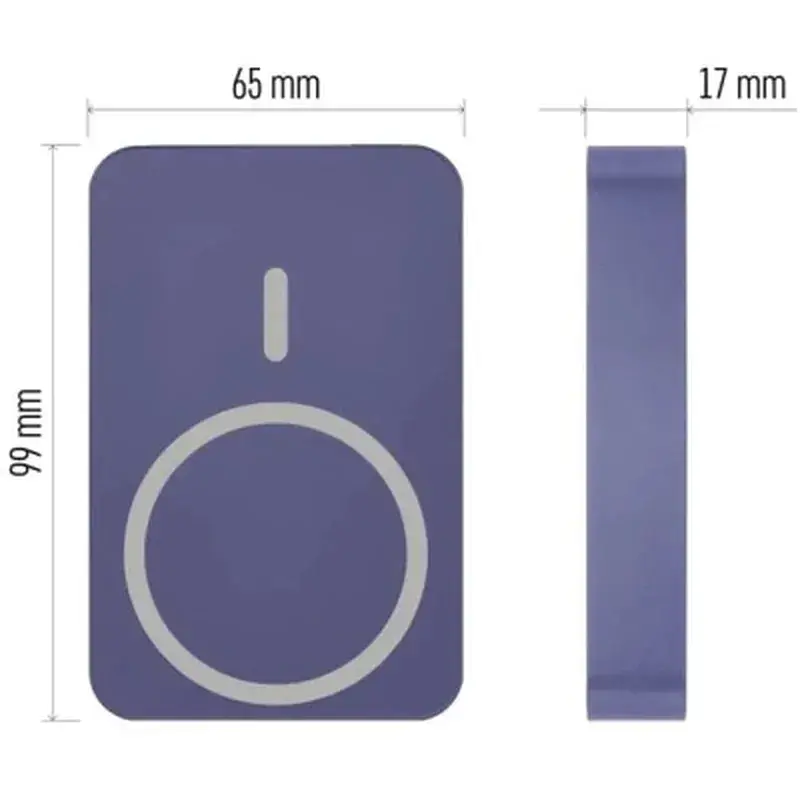 Батарея універсальна EMOS 10000mAh WI1046, 20W, Wireless, blue (B0551BL) - фото 11