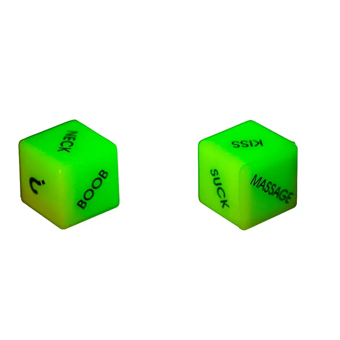 Неонові кубики Love Dice Glow In The Dark білі, 2 шт. - фото 3