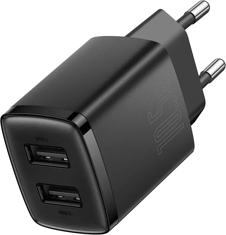 Зарядний пристрій Baseus Compact Charger 2U 10.5W EU black (CCXJ010201) - фото 5