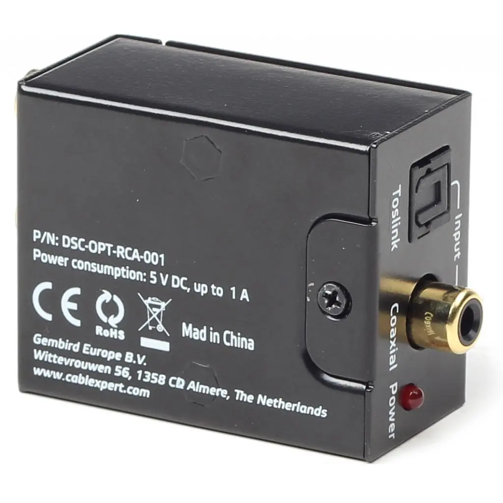 Конвертор Cablexpert Digital to analog audio (DSC-OPT-RCA-001) - фото 5