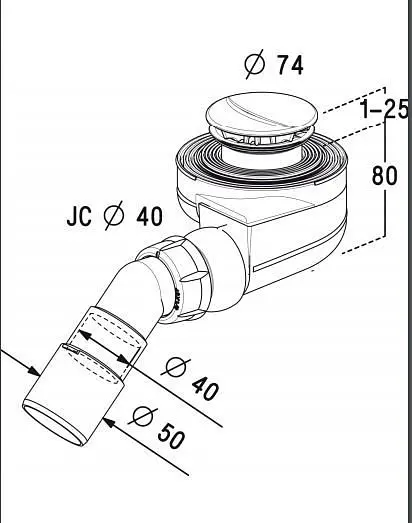 Сифон для душового піддону Radaway Turboflow TB50 - фото 2