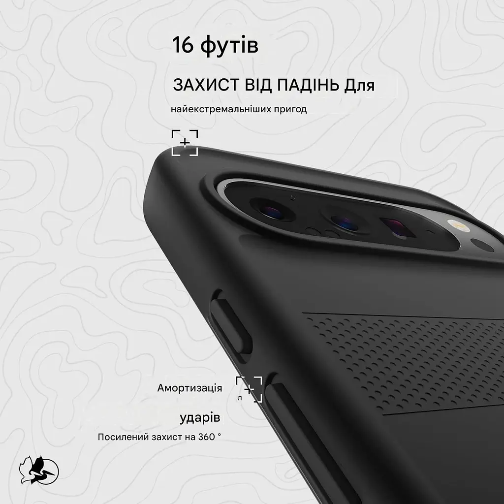 Оригінальний протиударний чохол Pelican Protector для Pixel Pixel 9 Pro XL Black аналог OtterBox Symmetry - фото 6