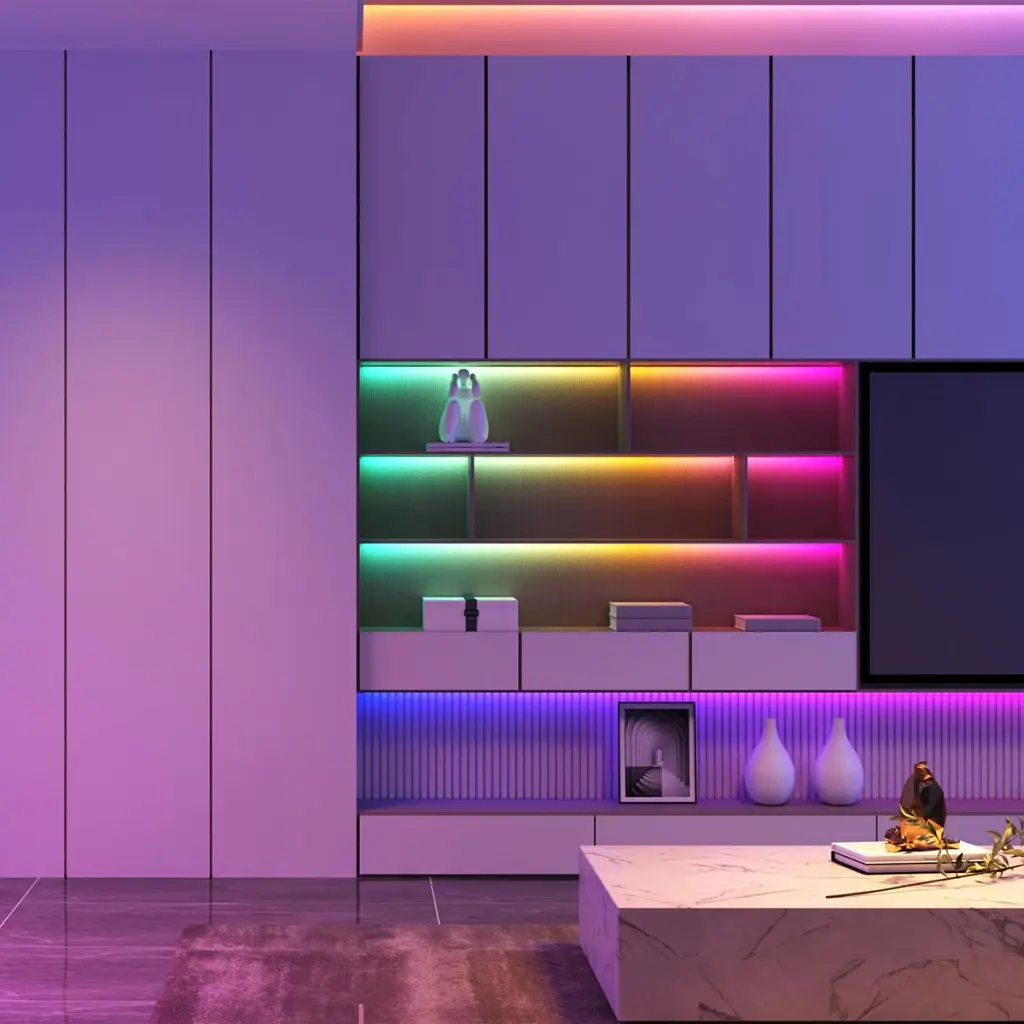 Світлодіодна стрічка Govee RGBIC Basic Wi-Fi + Bluetooth LED Strip Light With Protective Coating 10м Білий (H619C3D1) - фото 4