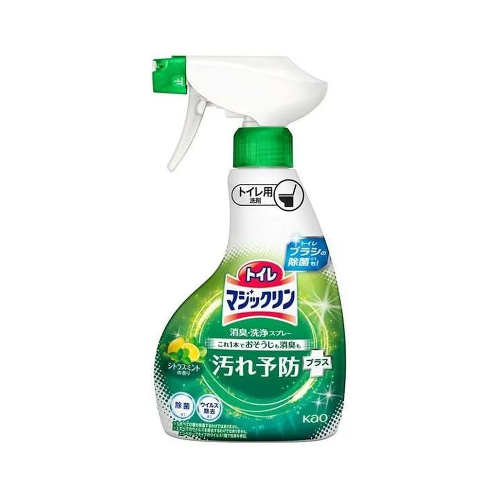 Дезодоруючий очищувальний спрей для туалету Kao Toilet Magiclean, захист від плям, цитрусова м’ята, 350 мл
