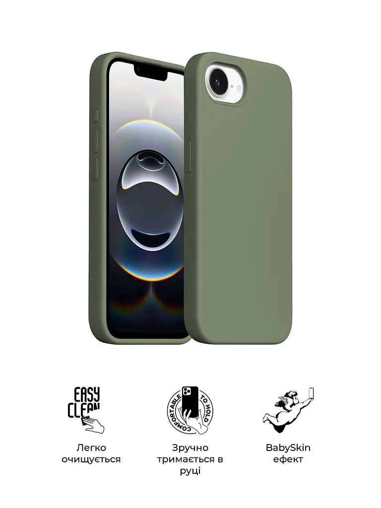 Силиконовый чехол с MagSafe для Apple iPhone 16e/17e, ICON2 MagCase, зеленый, противоударный, панель с мягкой подкладкой, защита всего корпуса, поддержка беспроводной зарядки, совместим с защитными стеклами и пленками, ArmorStandart (ARM83971) - фото 3