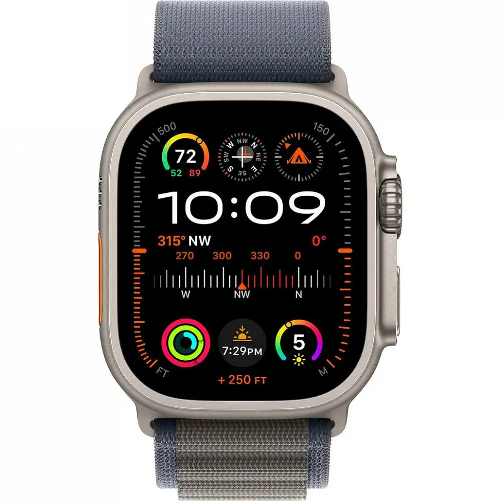Смарт-часы Apple Watch Ultra 2 GPS + Cellular 49 mm Titanium Case with Blue Alpine Loop - Small (MREK3/MRFA3) - фото 2