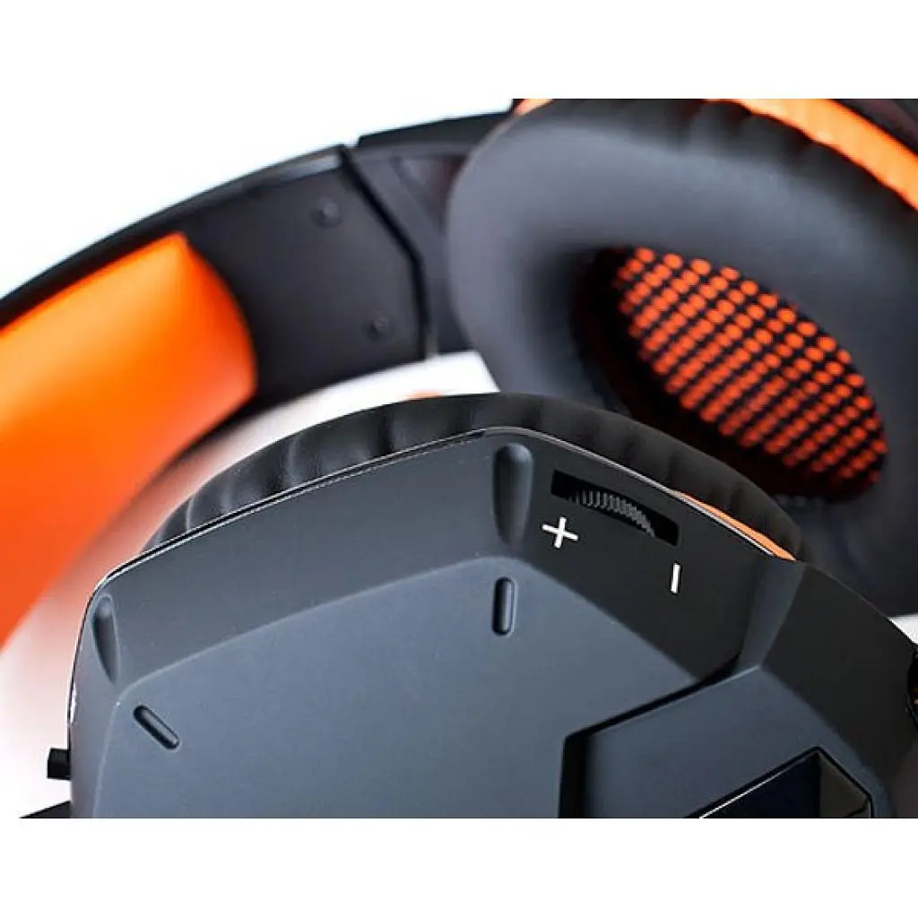 Навушники REAL-EL GDX-7700 SURROUND 7.1 black-orange - фото 4