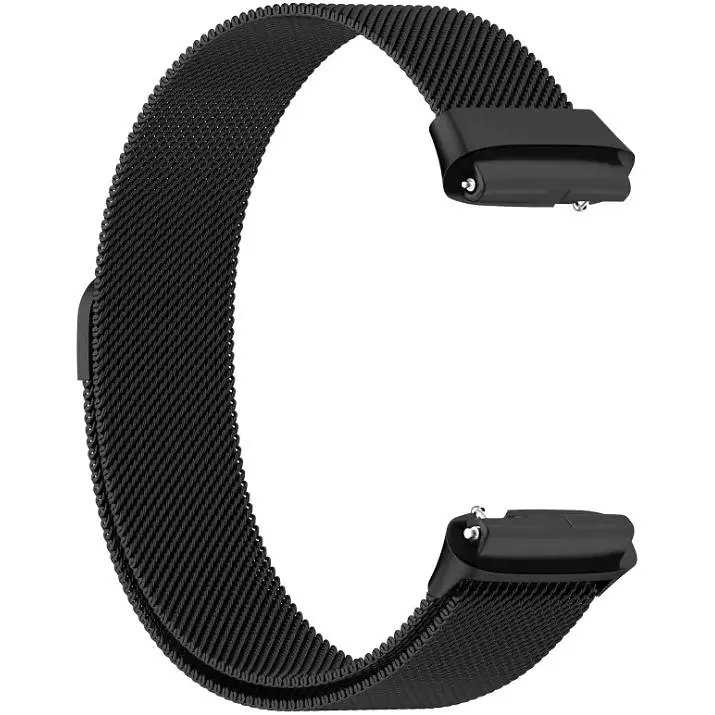 Ремешок DK для Xiaomi Redmi Watch 3 Active / 3 Lite Metal Milanese Loop Magnetic (black) - фото 2