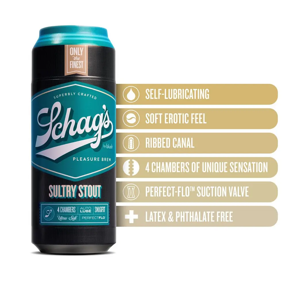 Мастурбатор - банка пива Blush Schag's - Sultry Stout Masturbator - Frosted, самозмащуваний, вакуум - фото 3