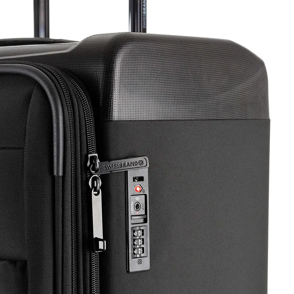 Чемодан Swissbrand Perth (L) Black (SWB_LYPER001L), Черный, Черный - фото 6