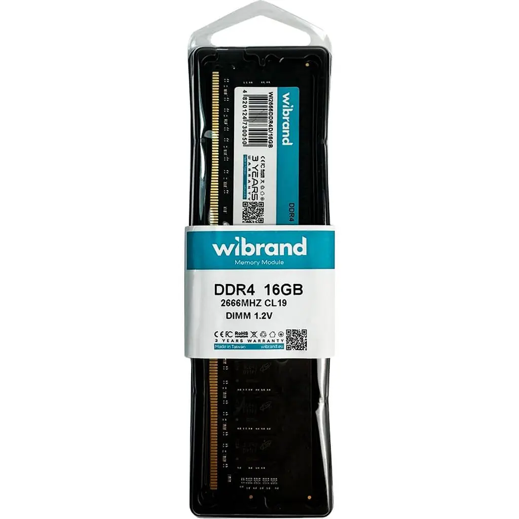 Модуль пам'яті Wibrand DDR4 16GB 2666MHz CL19 (WI2666DDR4D/16GB) - фото 3