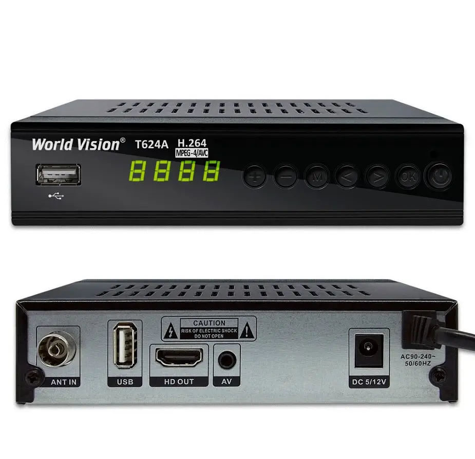 Ефірний Т2 цифровий ресивер World Vision T624A - фото 2