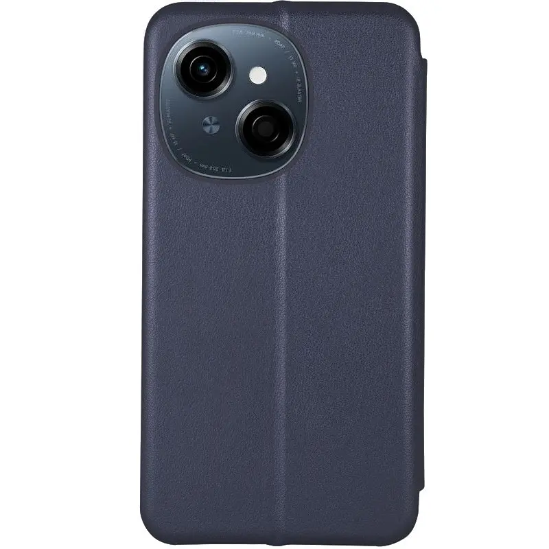 Шкіряний чохол-книжка Classy для TECNO Spark Go 1 (KL4) / Spark Go 2025 Темно-синій - фото 2