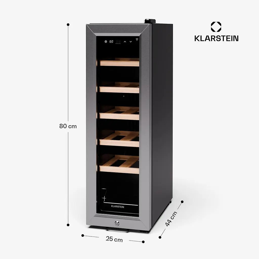 Винный холодильник Klarstein Shiraz Premium Smart 12 Slim Wi-Fi (10045337) - фото 8