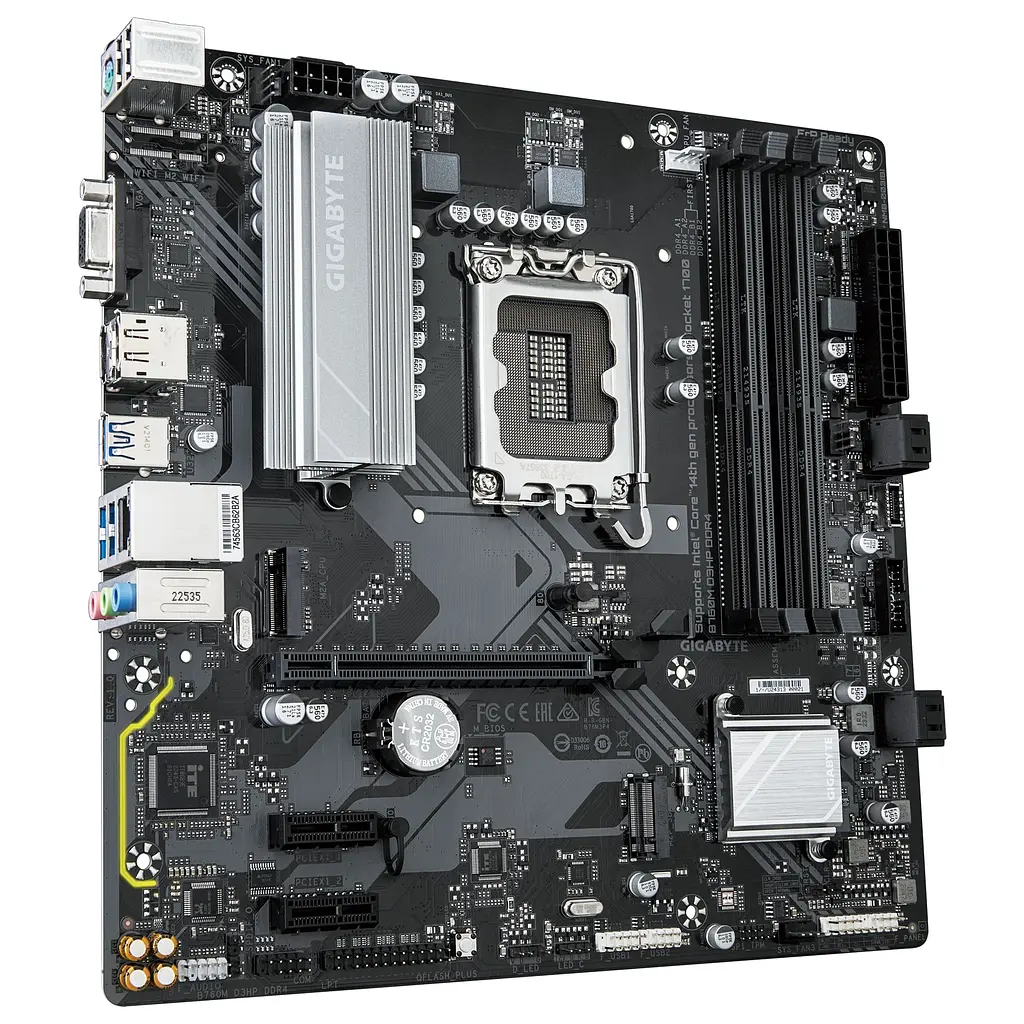 Материнская плата Gigabyte B760M D3HP DDR4 s1700 b760 4xDDR4 M.2 HDMI DP D-Sub mATX - фото 2