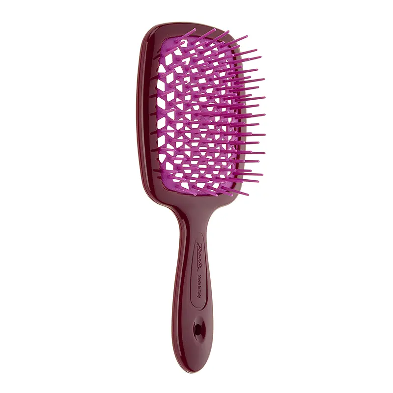 Щітка для волосся бургундія з рожевим SMALL SUPER BRUSH Janeke