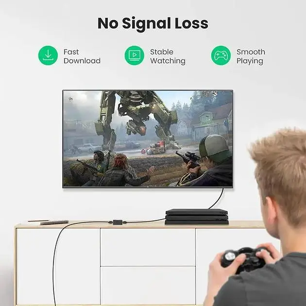 Соединитель витой пары RJ45 UGREEN NW114 Cat7 Cat6 Cat5e разъем-удлинитель Ethernet Black (20390) - фото 2