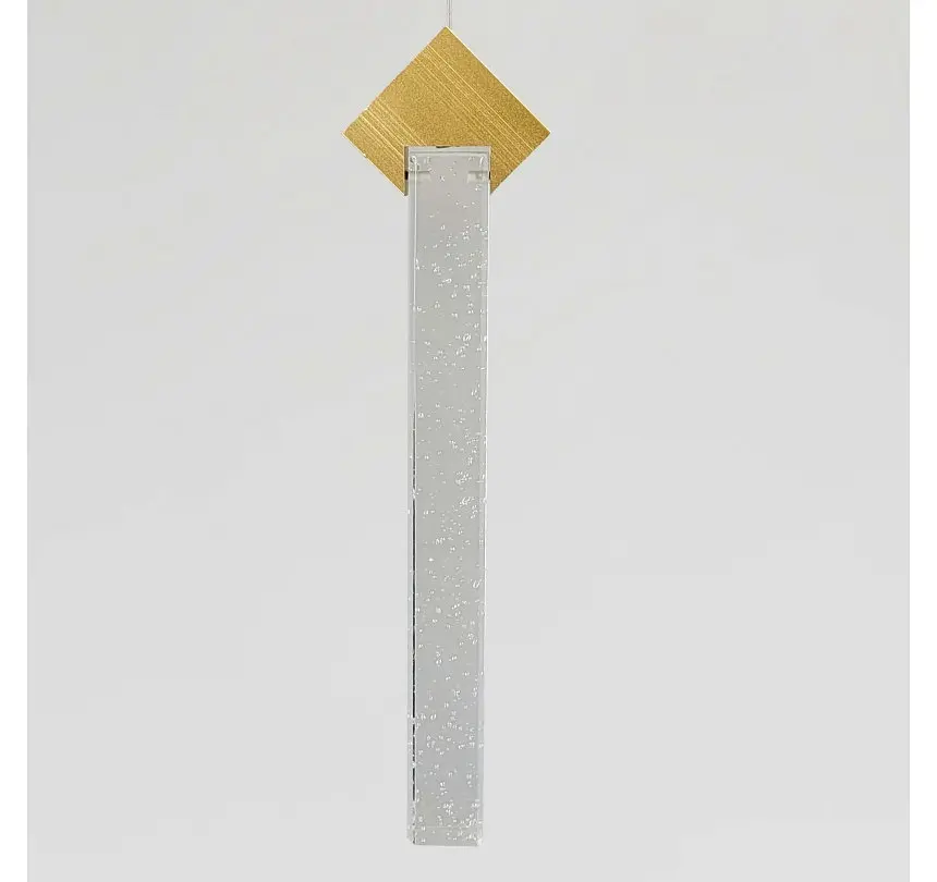 Поодинокий золотий LED підвіс зі склом та бульбашками Artlight B2317/1 для кухні та бару - фото 4