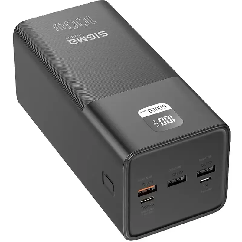 УМБ Sigma mobile X-power SI50A6QLX 50000 mAh 100W Black (4827798741313) - фото 4