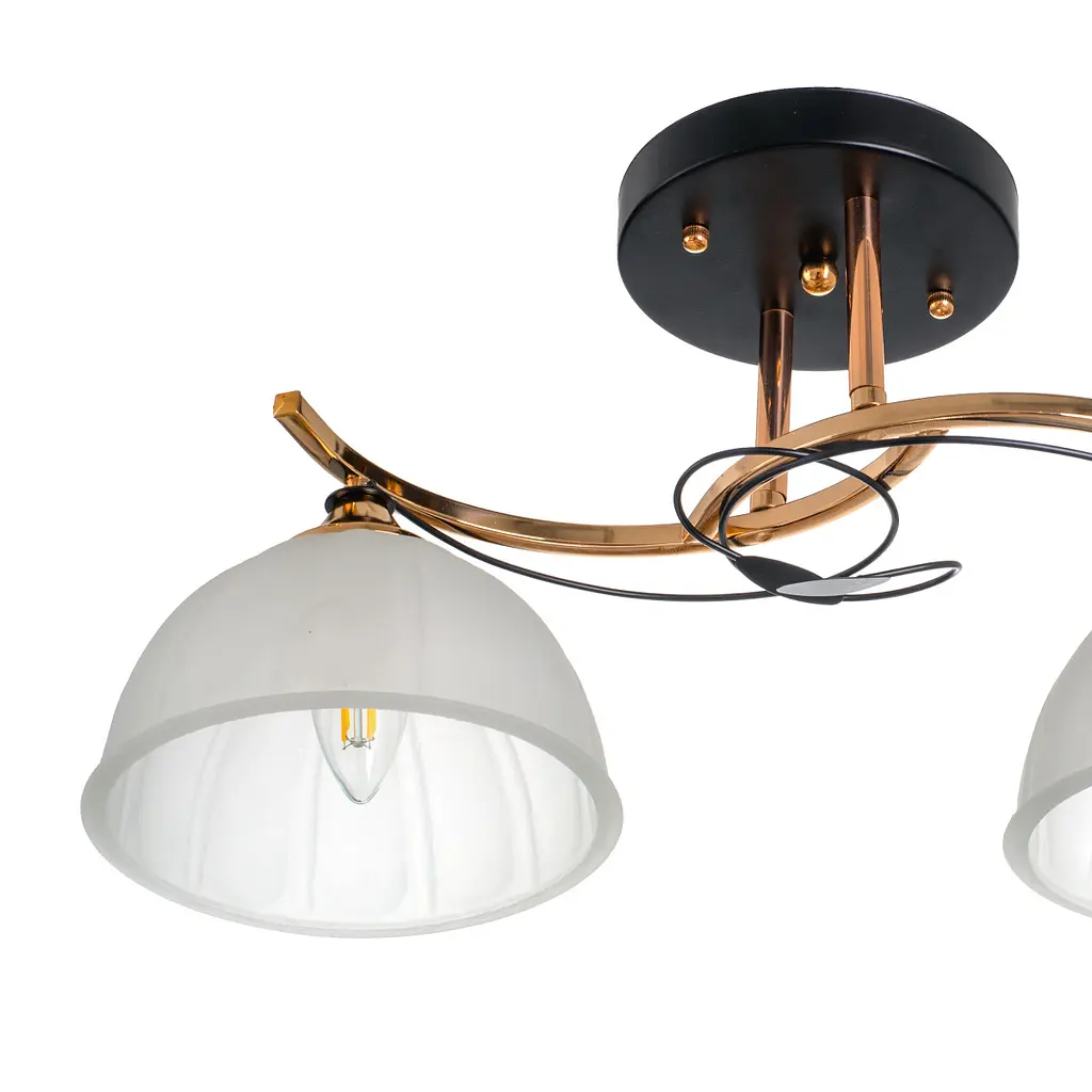 Люстра потолочная Brille в прихожую E27 60W BK (LK-713S/2) - фото 3