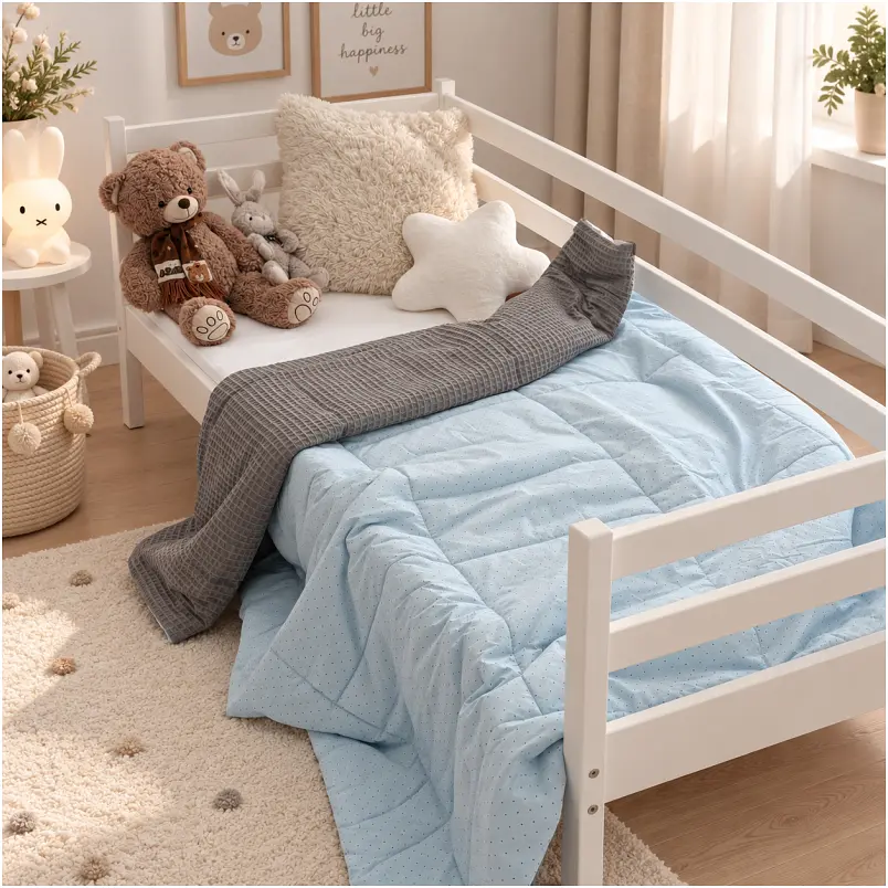 Плед дитячий MirSon Poplin Waffle Sleeping animals 150х220 см (2200013893424) - фото 8