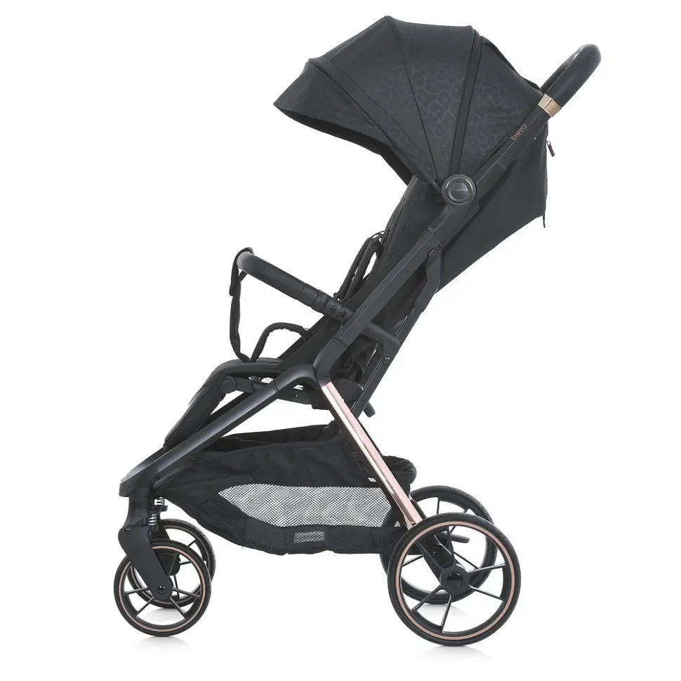 Дитяча прогулянкова коляска BEYA ME 1127-G Black Leo - фото 5