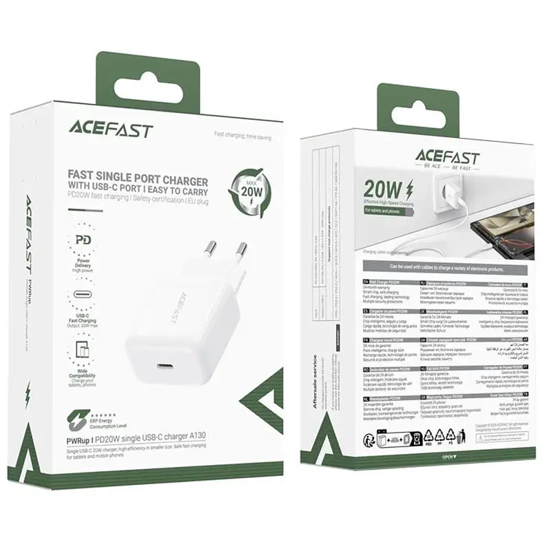 МЗП Acefast A130 PD20W (1USB-C) White - фото 2