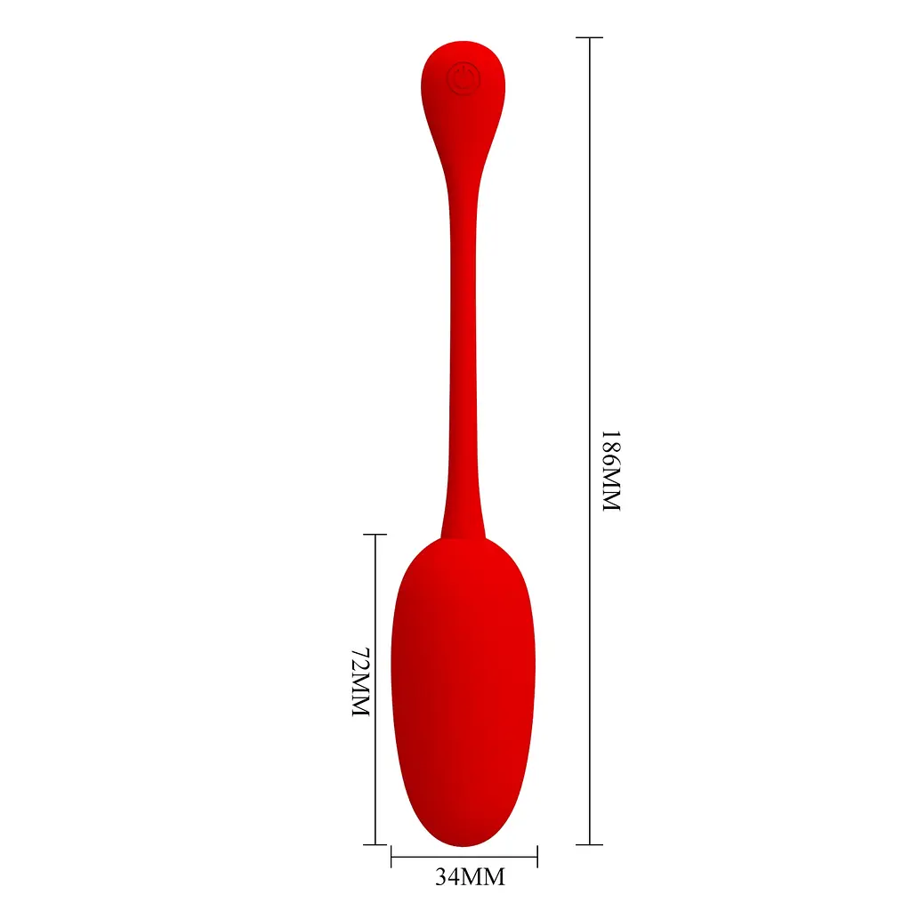 Віброкуля PRETTY LOVE KNUCKER Red, 12 vibration functions Memory function PRETTY LOVE BI-014786-2 98607 - фото 5
