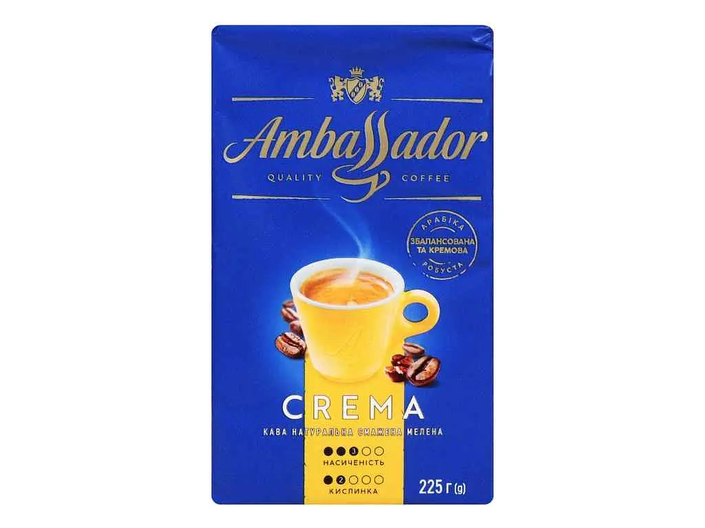 Кава мелена AMBASSADOR 225г Crema вак.уп.