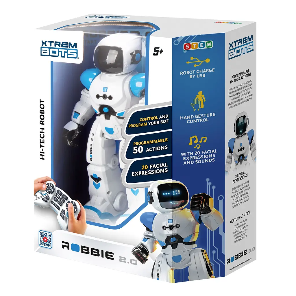 Робот Xtrem Bots Blue Rocket Роббі 2.0 Stem (XT3803272) - фото 4