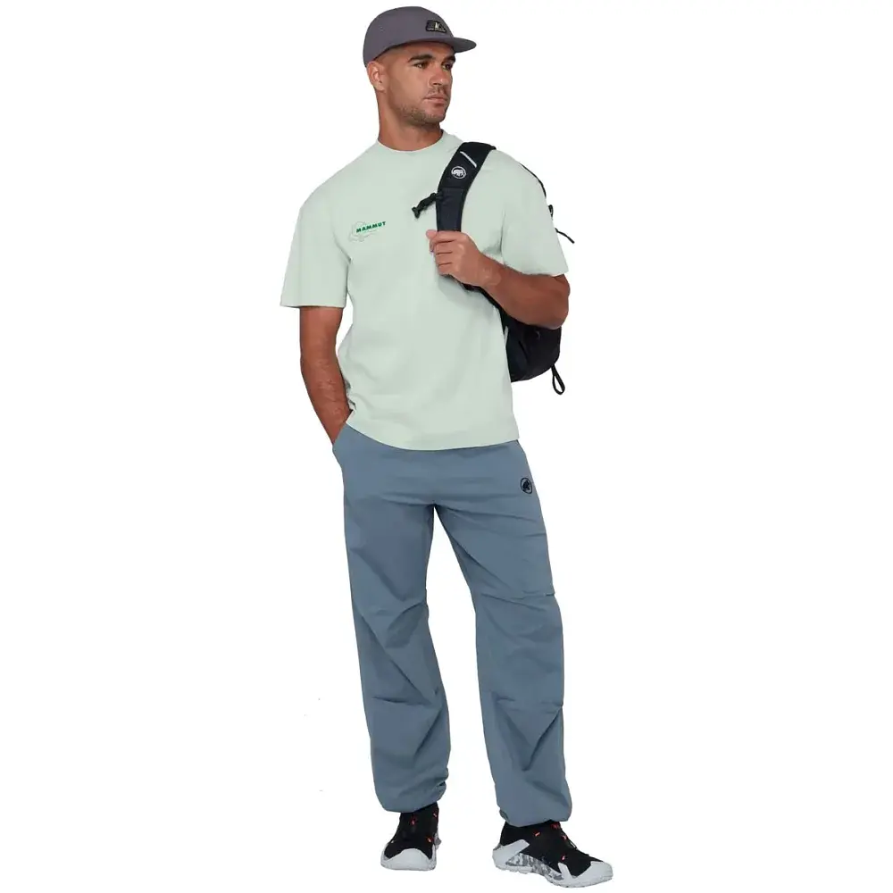 Футболка Mammut BaseRelaxed T-Shirt Glacier L silversage - фото 6