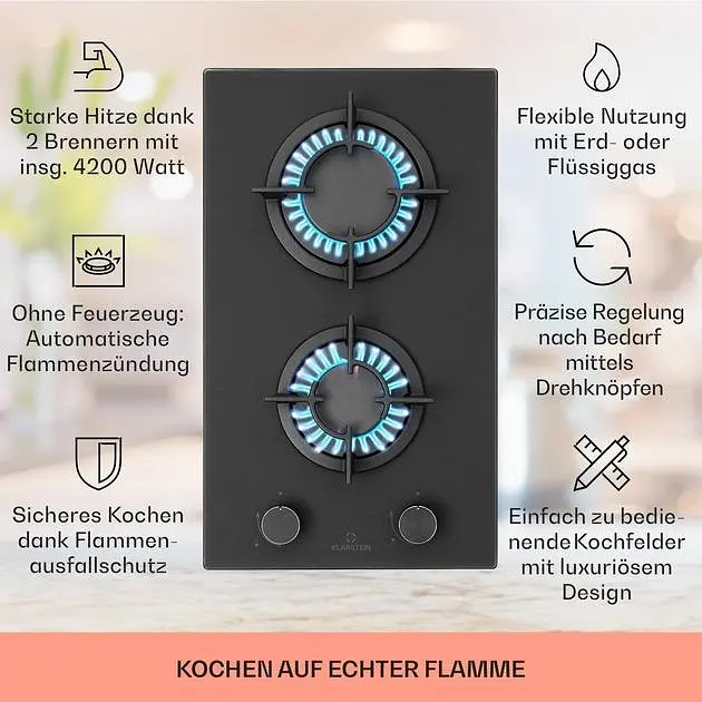 Варильна поверхня газова плита Klarstein Firetale (10041298) - фото 3