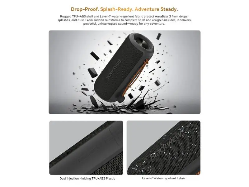 Портативна колонка Blackview AuraBass 3 Black (6931548324775) - фото 6