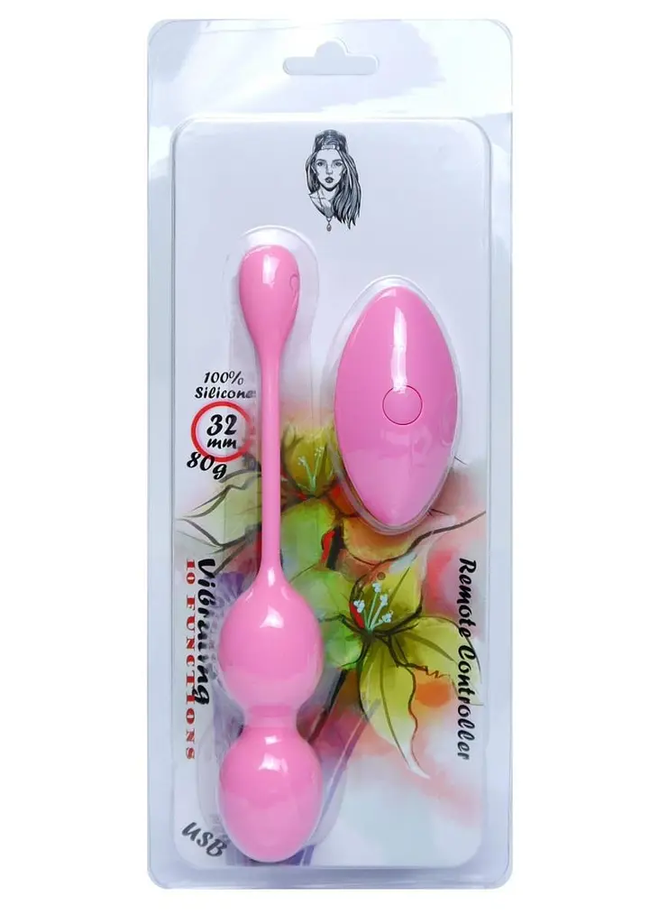 Вагинальные шарики Boss Series Vibrating Kegel Balls 19 см (розовый) - фото 10