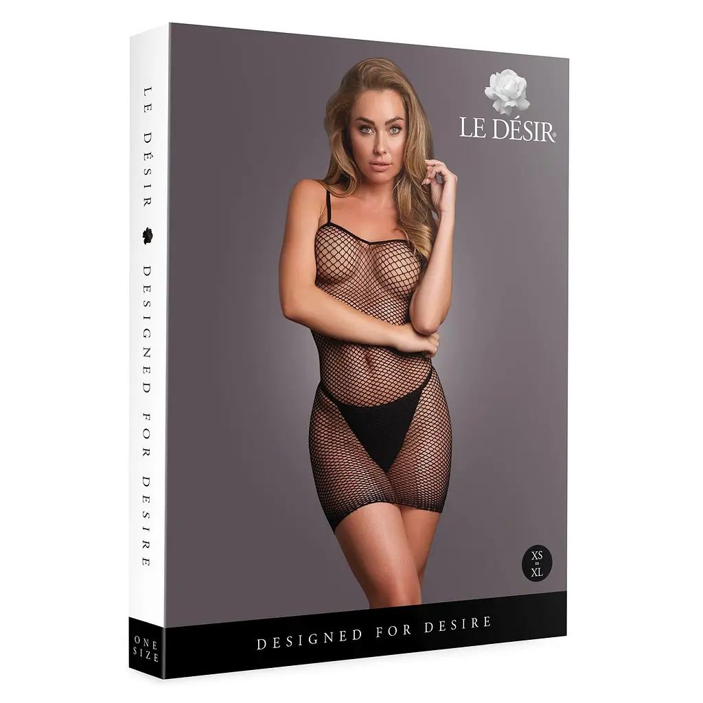 Міні-сукня Le Désir With Fishnet Structure, One Size (чорний) - фото 10