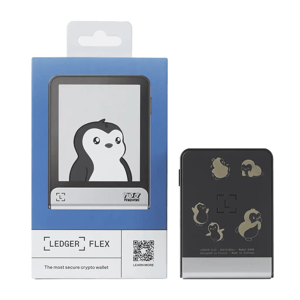 Аппаратный кошелек для криптовалюты Ledger Flex™ x Pudgy Penguins с чехлом - фото 3