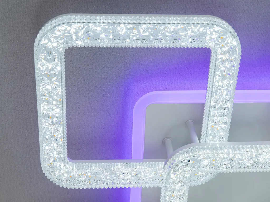 Люстра стельова LED Diasha 2205/4+1WH, 80W, 3200K-6500K, білий акрил, сучасний стиль для дому - фото 5