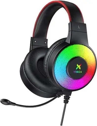 Ігрова гарнітура Vinga HSCU-100 Gaming LED Black (HSCU-100) - фото 2