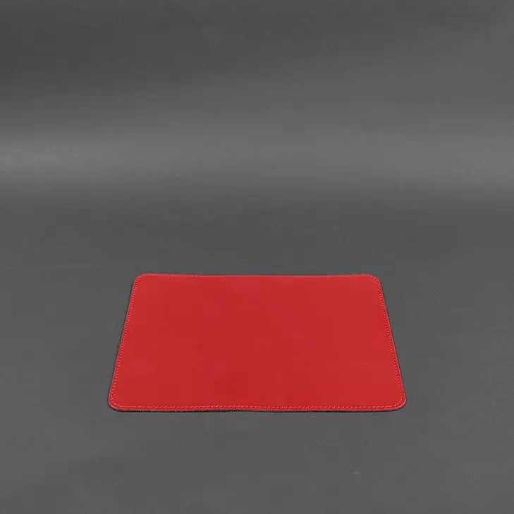 Коврик для мышки из натуральной кожи 1.0 красный краст - фото 4