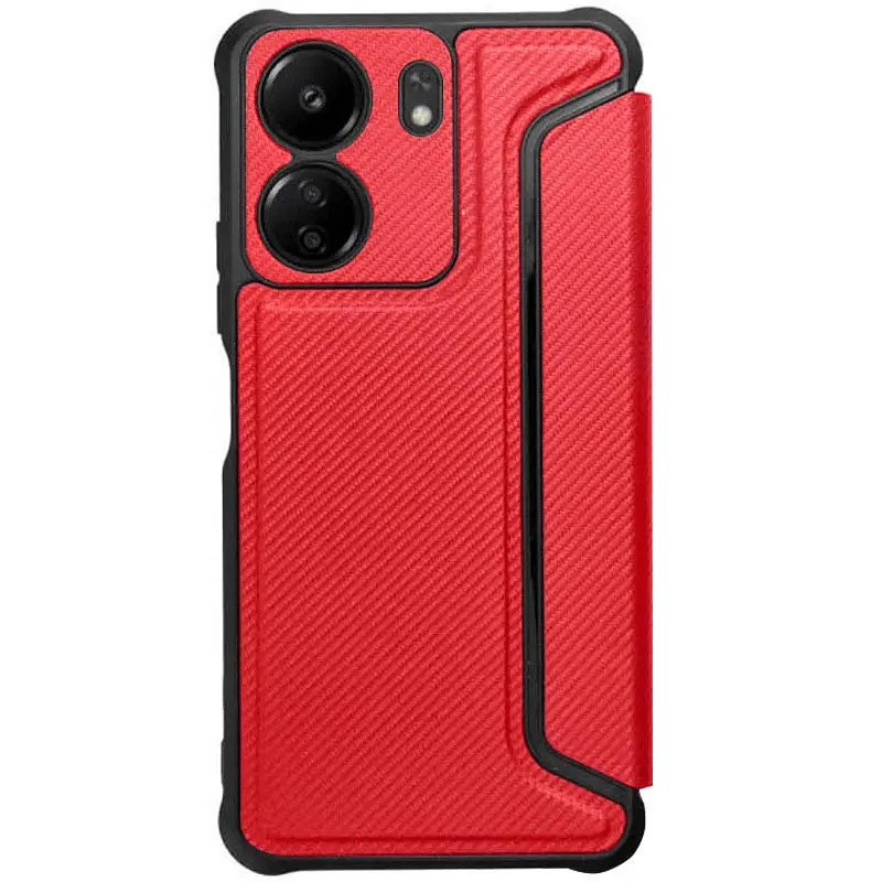Чохол-книжка Getman шкіряний Razor PU для Xiaomi Redmi 13Coco C65 Red - фото 2